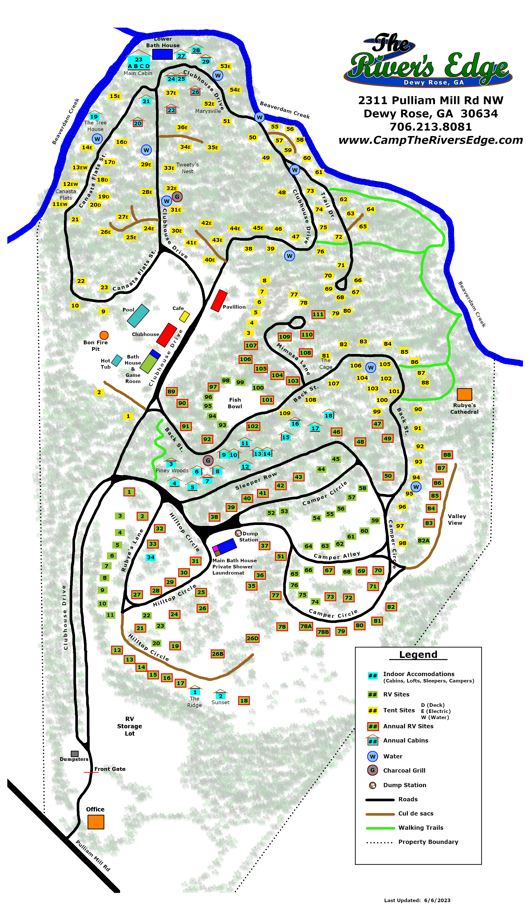 High Resolution Graphic of Campground Map